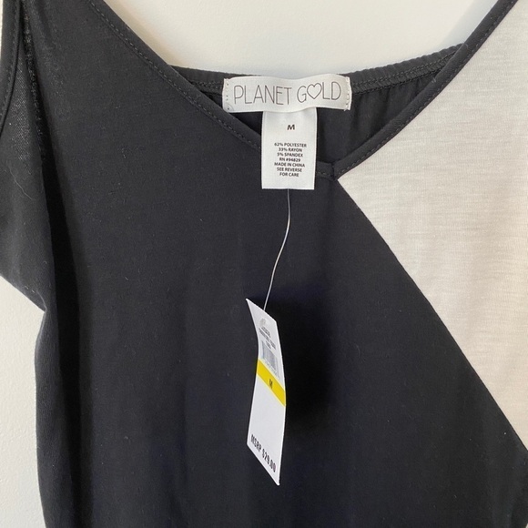 NWT Planet Gold Color Block Lightweight Spaghetti Strap Sun Dress Juniors Medium - Picture 7 of 7